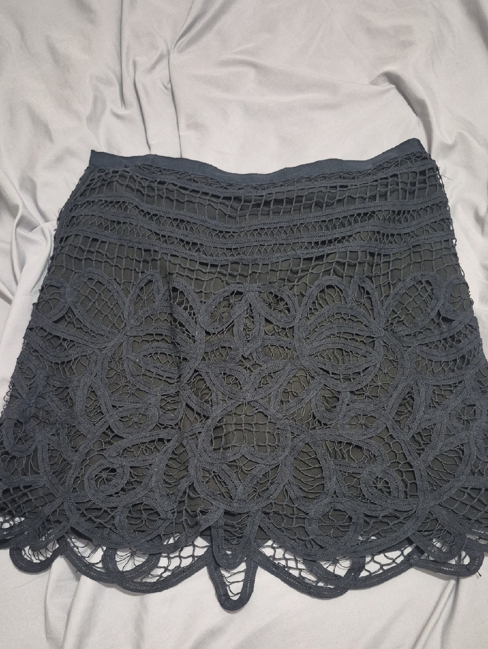 Rag & Bone Lace Crochet Black Mini Skirt Size 6